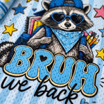 ChaoticClub Bruh We Back To School Raccoon Mesh Jersey