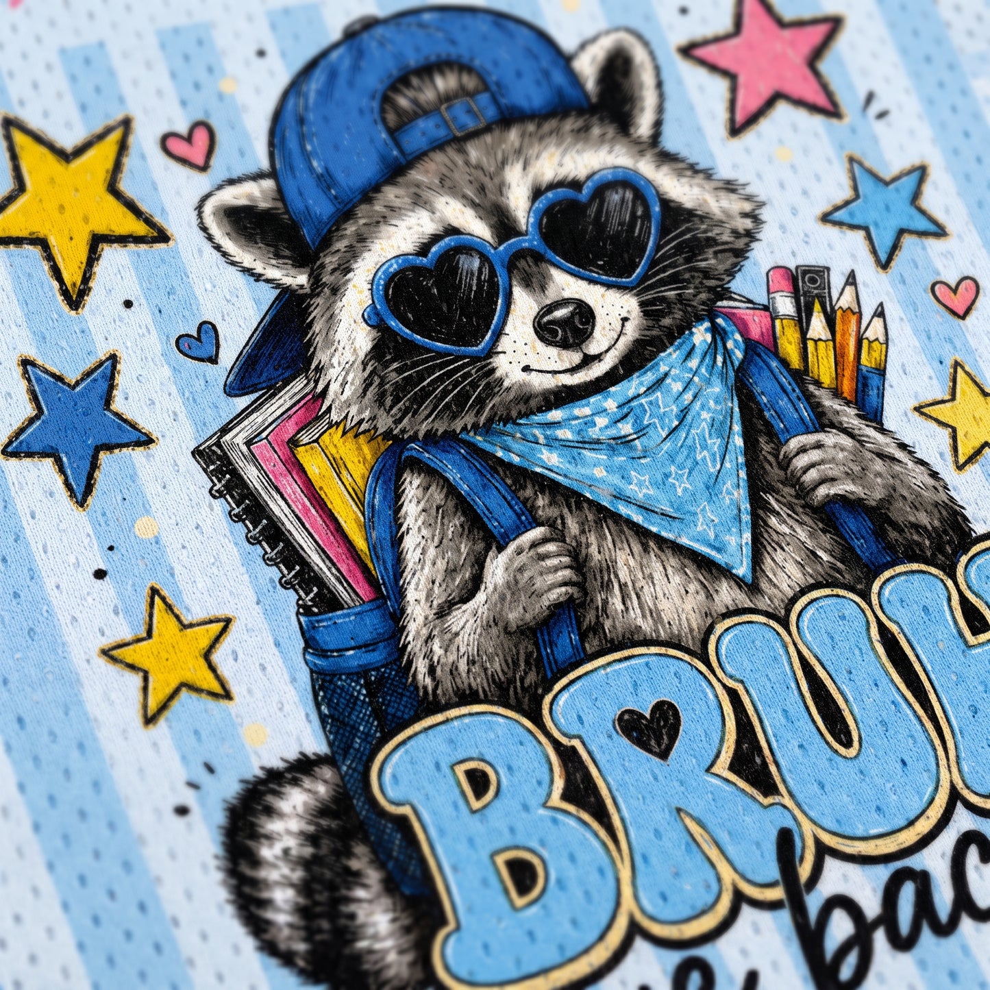 ChaoticClub Bruh We Back To School Raccoon Mesh Jersey