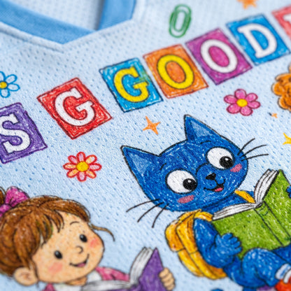 ChaoticClub Children's Book Characters It's A Good Day Learning Mesh Jersey