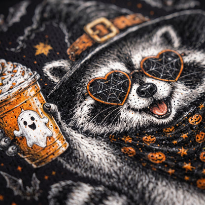 ChaoticClub Here for the Boos Racoon Halloween Mesh Jersey