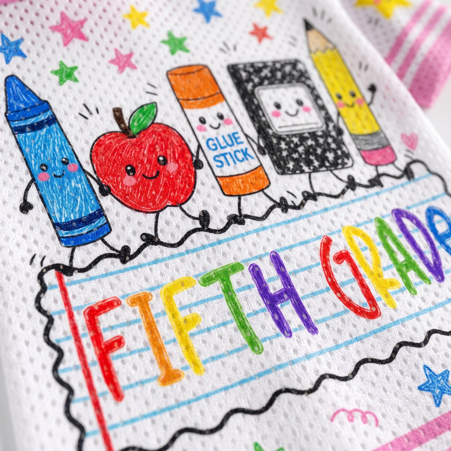 ChaoticClub Cute School Supplies Back To School Mesh Jersey