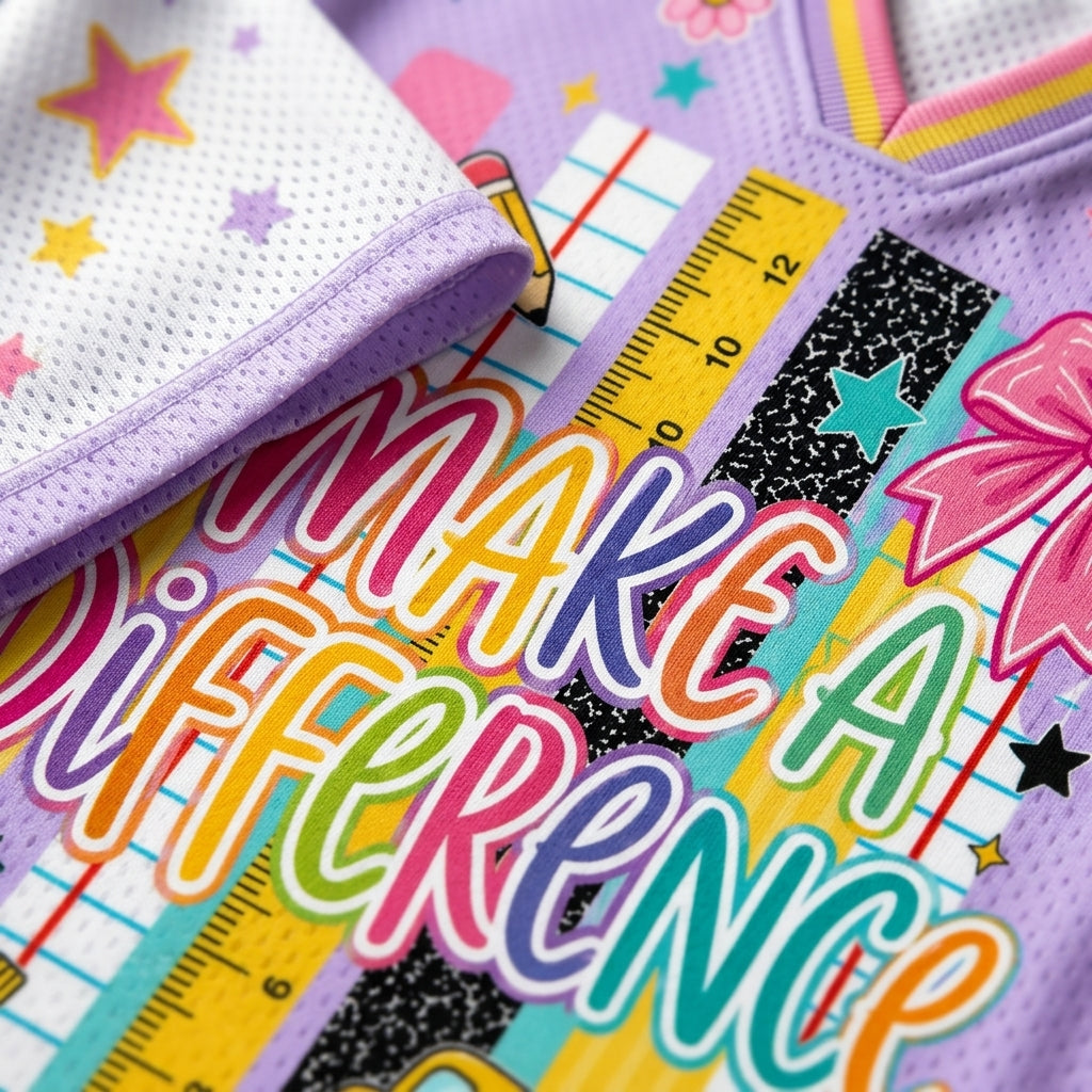 ChaoticClub Striped Make A Difference Pencil Crayons  Mesh Jersey