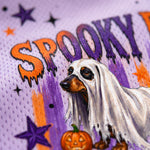 ChaoticClub Striped Halloween Dachshund Ghost Skeleton Mesh Jersey