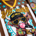 ChaoticClub Hot Mess Highland Cow Bumble Mesh Jersey