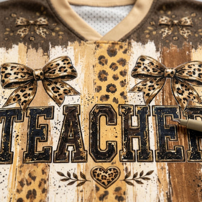 ChaoticClub Coquette Leopard Teacher Mesh Jersey