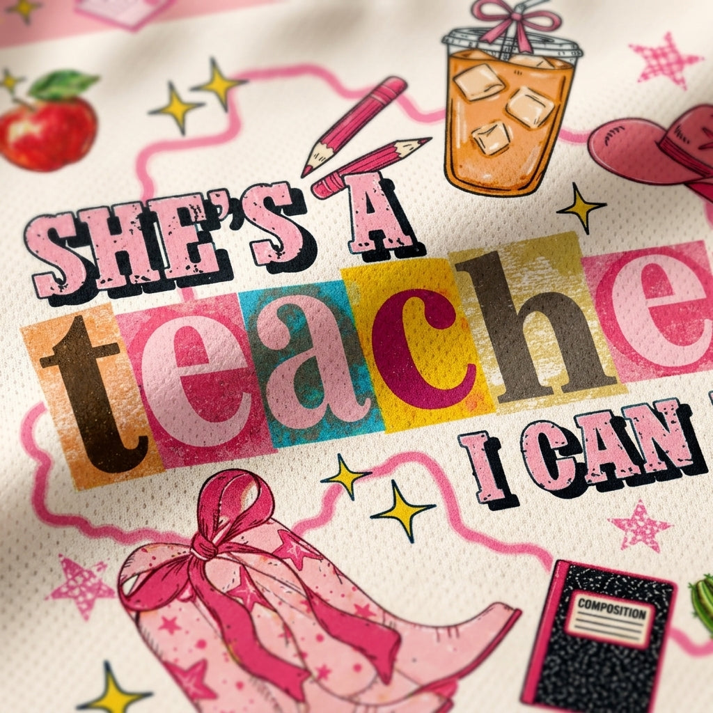 ChaoticClub School Staff She’s a Para,Teacher I Can Tell  Mesh Jersey