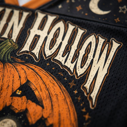 Chaotic Club Haunted Pumpkin Scene Vintage Halloweentown Mesh Jersey