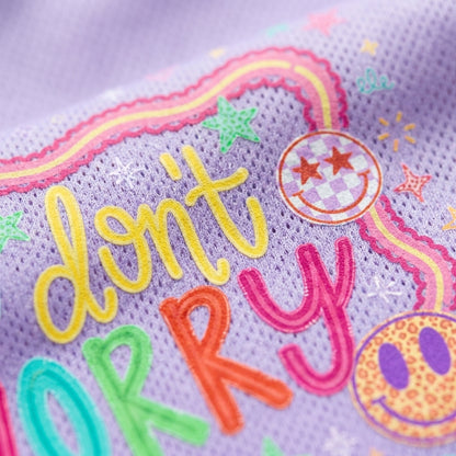 Chaotic Club Don't Worry Be Happy Spring Smiley Face  Mesh Jersey
