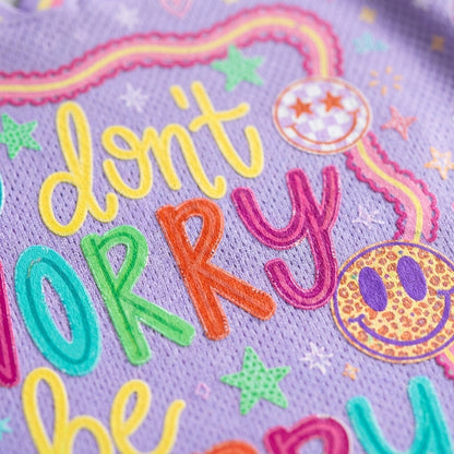 Chaotic Club Don't Worry Be Happy Spring Smiley Face  Mesh Jersey