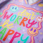 Chaotic Club Don't Worry Be Happy Spring Smiley Face  Mesh Jersey