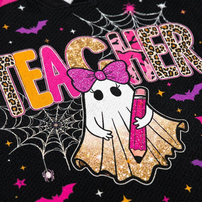 Chaotic Club Preppy School Staff: Teacher, Para Hallowwen Boo Mesh Jersey