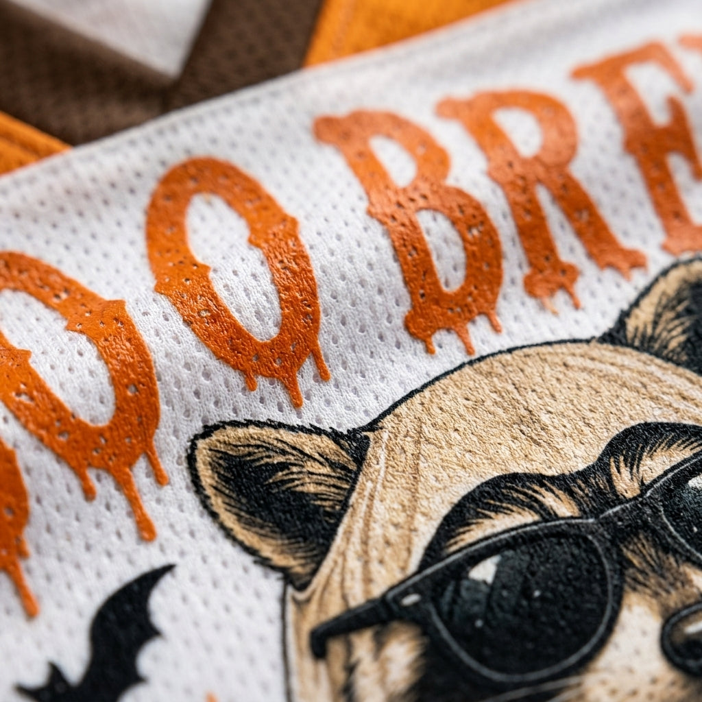 Chaotic Club Feral Halloween Boo Ghost Raccoon Halloween Mesh Jersey