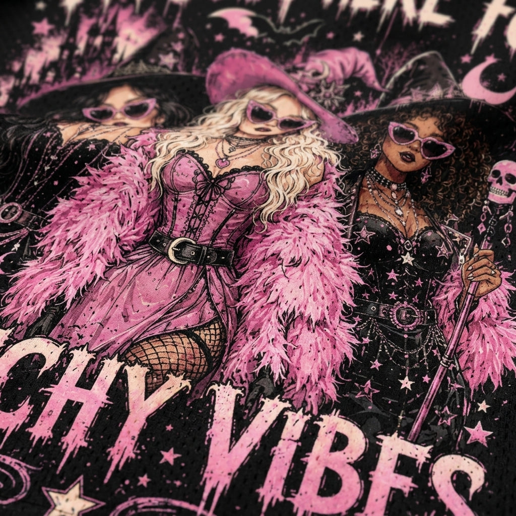 Chaotic Club I'm Just Here for the Hocus Pocus Spooky Season Mesh Jersey