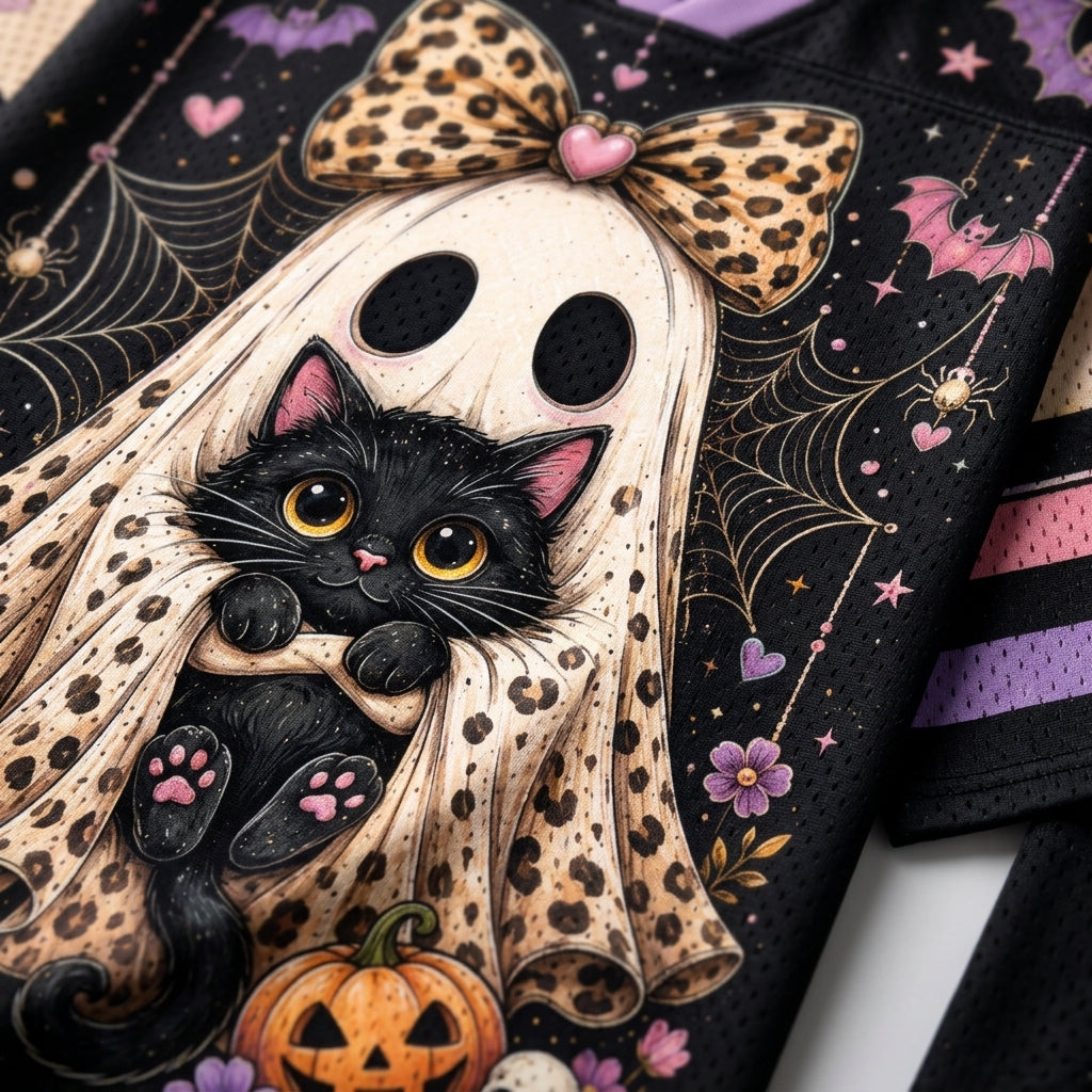 Chaotic Club Preppy Ghost Coquette Ghost Bow Mesh Jersey