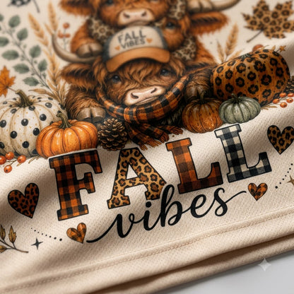 Chaotic Club Highland Cow Fall Autumn Pumpkin Long Sleeve Jersey