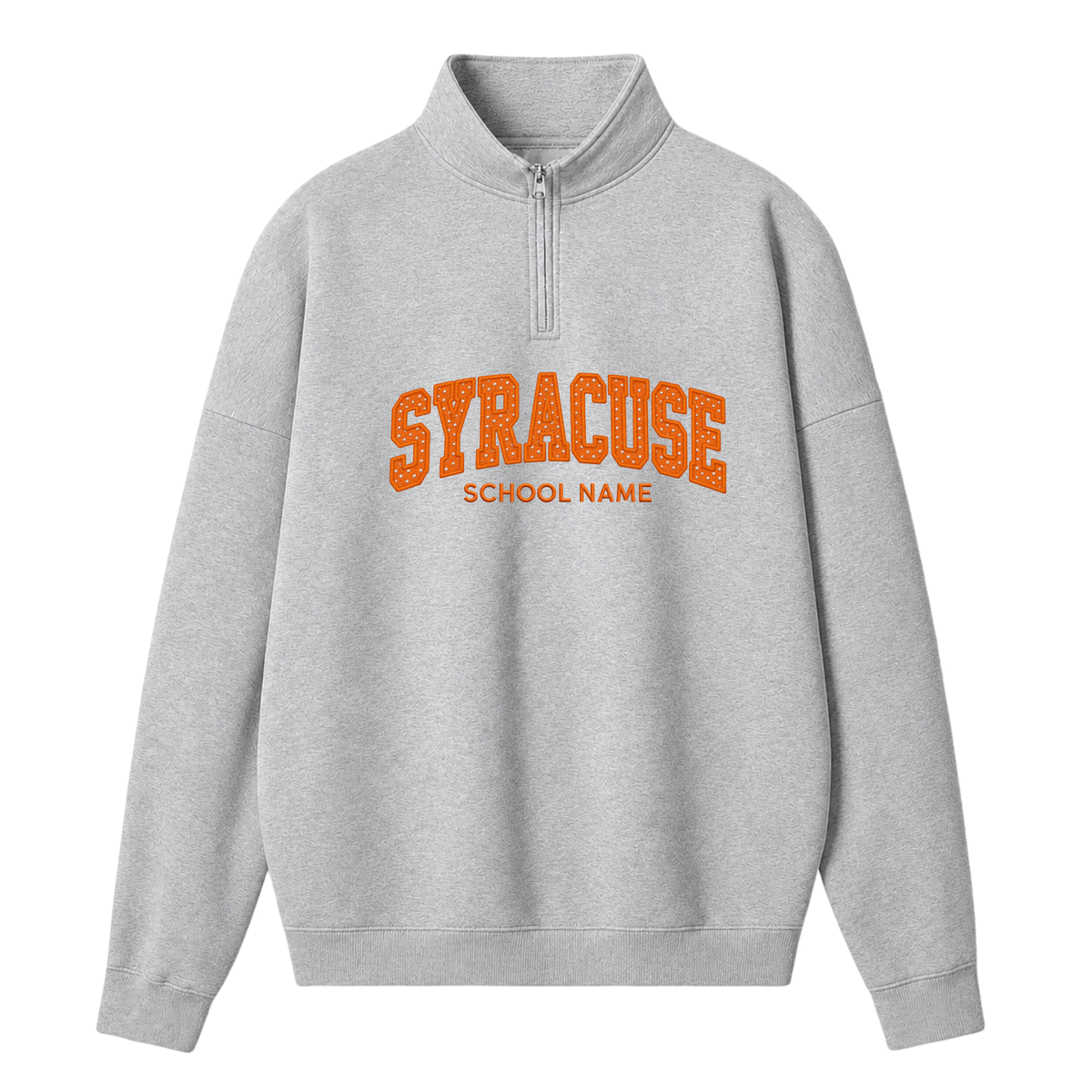 Chaotic Club Polka Dot Embroided Custom University Mascot Game Day Quarter Zip Sweatshirt