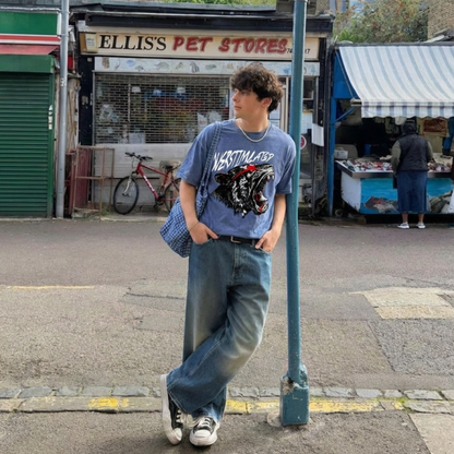 ChaoticClub Overstimulated Jaguar Washed T-Shirt