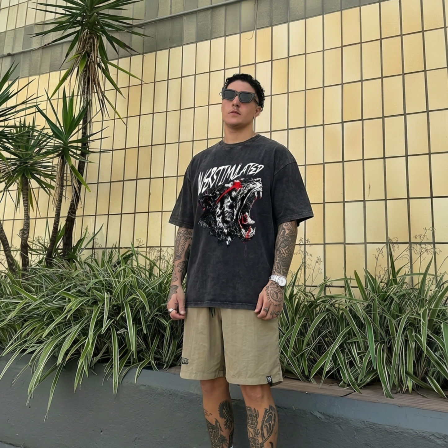 ChaoticClub Overstimulated Jaguar Washed T-Shirt