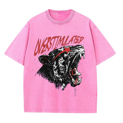 ChaoticClub Overstimulated Jaguar Washed T-Shirt