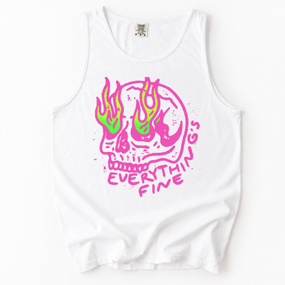 ChaoticClub Everything Is Fine Skull Tank Top