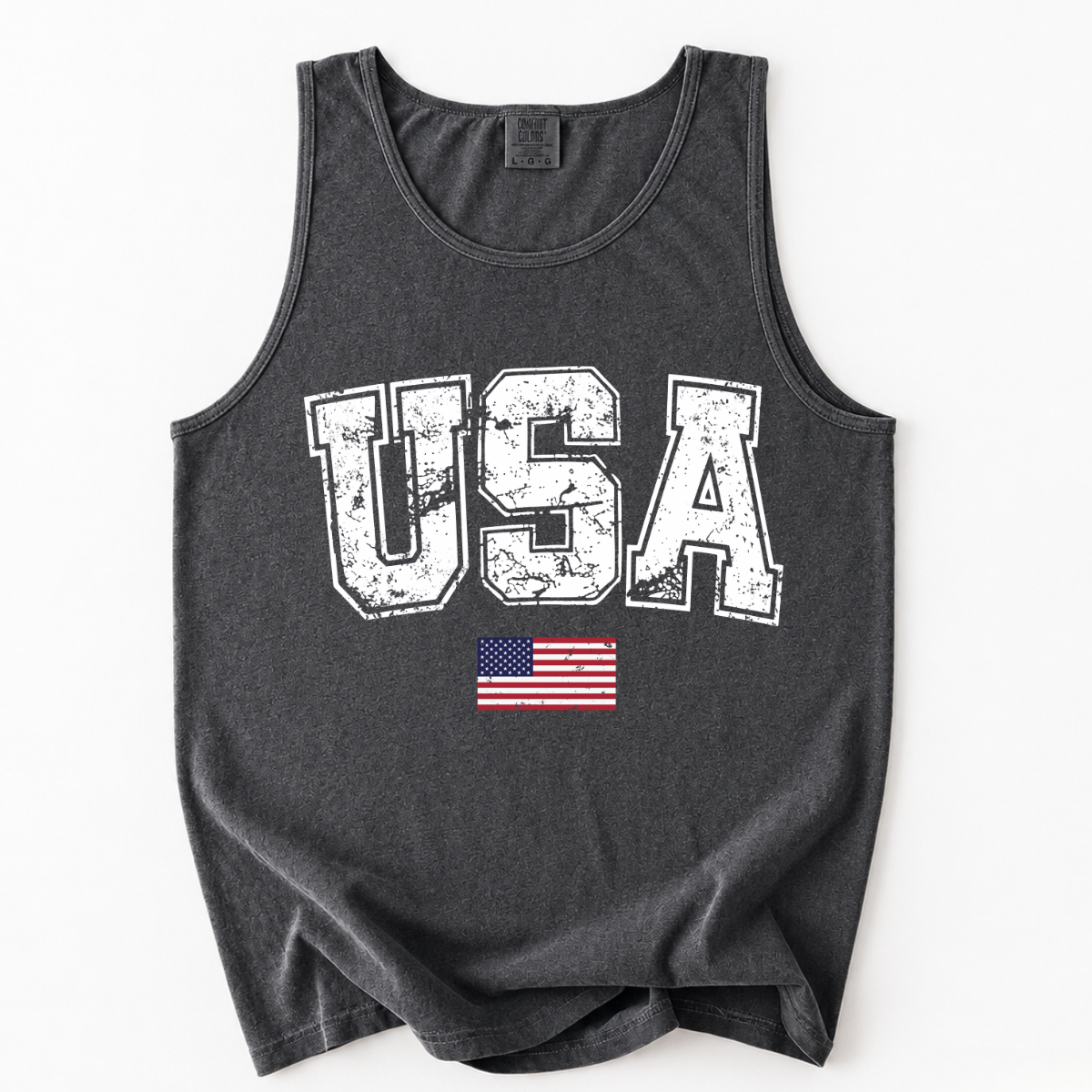 ChaoticClub Vintage USA Flag Tank Top