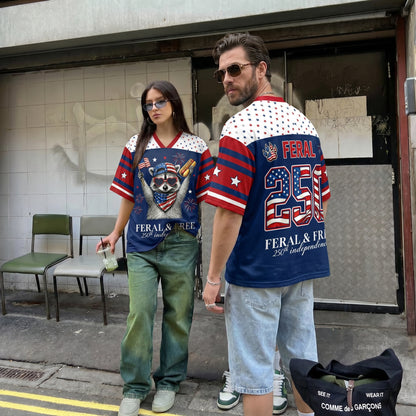 ChaoticClub USA Feral & Free Patriotic Raccoon Mesh Jersey