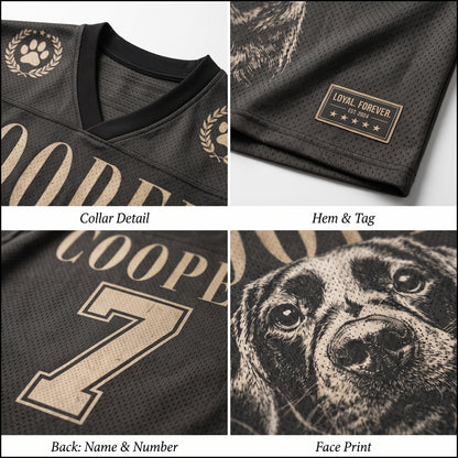 ChaoticClub Pet Photo And Name Shirt  Personalized Mesh Jersey