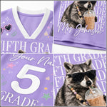 ChaoticClub Funny Feral Raccoon Back To School Love Mesh Jersey