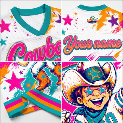 ChaoticcClub Cowboys Stars & Pink Stripes Mascot Mesh Jersey