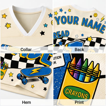 ChaoticClub Cool Skateboard Lightning Smiley Mesh Jersey