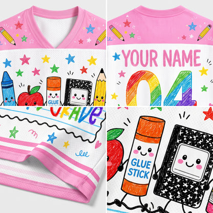 ChaoticClub Cute School Supplies Back To School Mesh Jersey