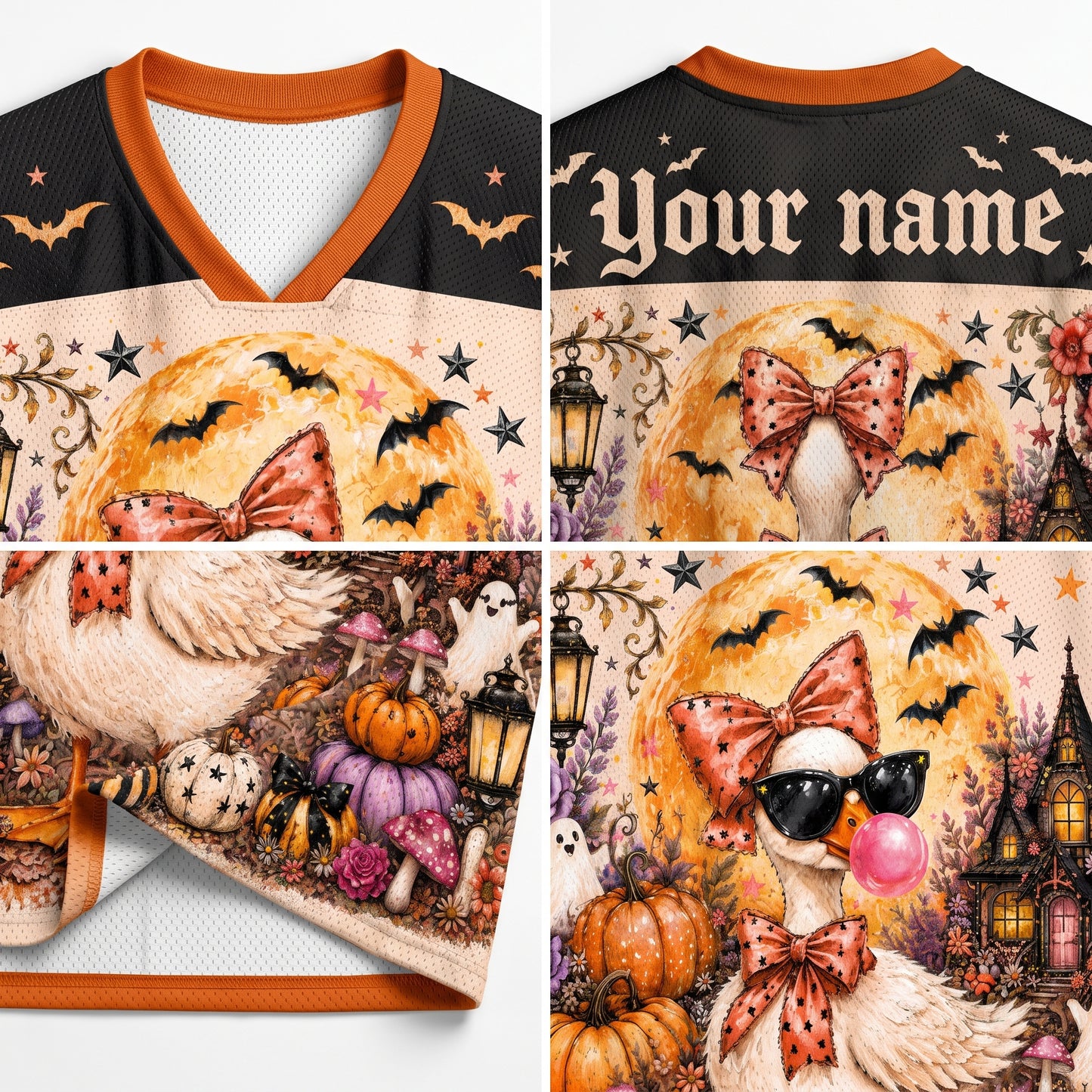 ChaoticClub Halloween Duck Bubble Gum Halloween Mesh Jersey