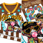 ChaoticClub Hot Mess Highland Cow Bumble Mesh Jersey