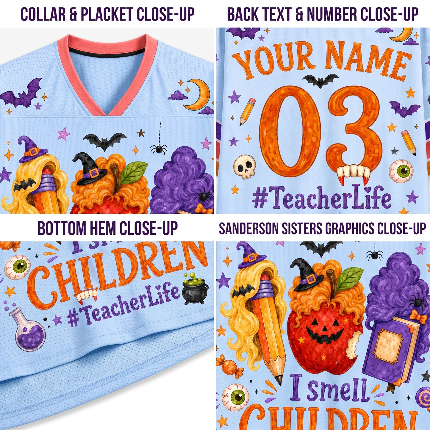 ChaoticClub I Smell Children Teacher Teacher Witch Life Mesh Jersey