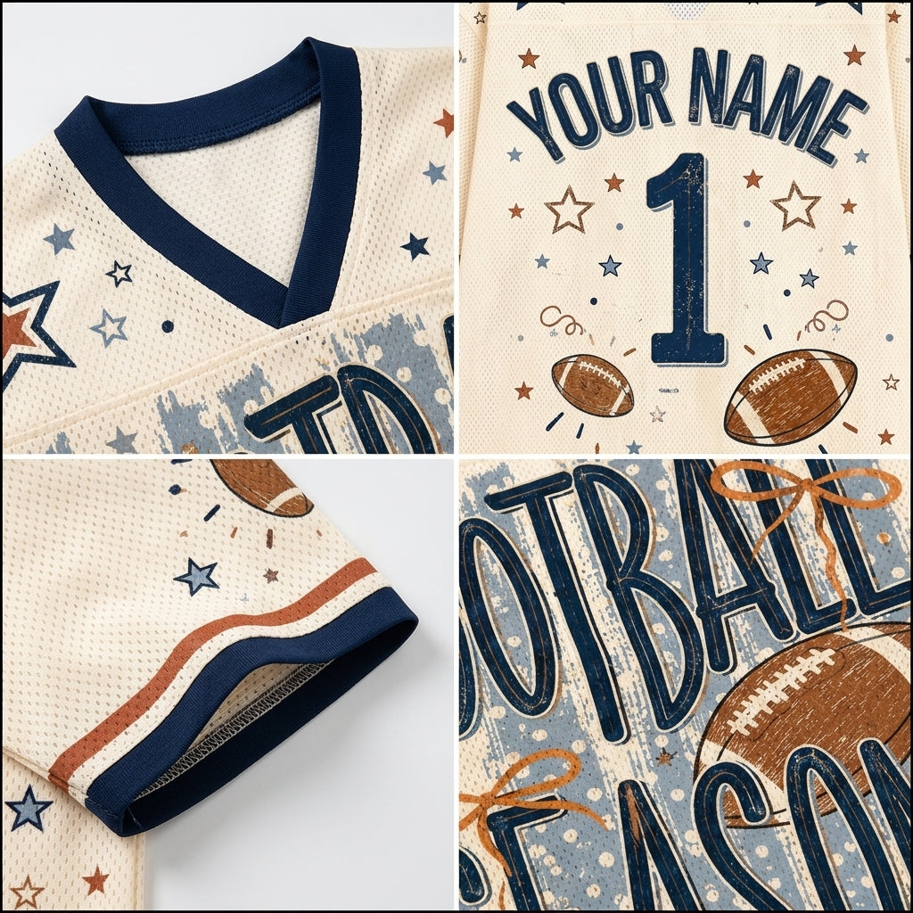 Chaotic Club Vintage Stripes Football Mom Mesh Jersey
