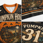 Chaotic Club Haunted Pumpkin Scene Vintage Halloweentown Mesh Jersey