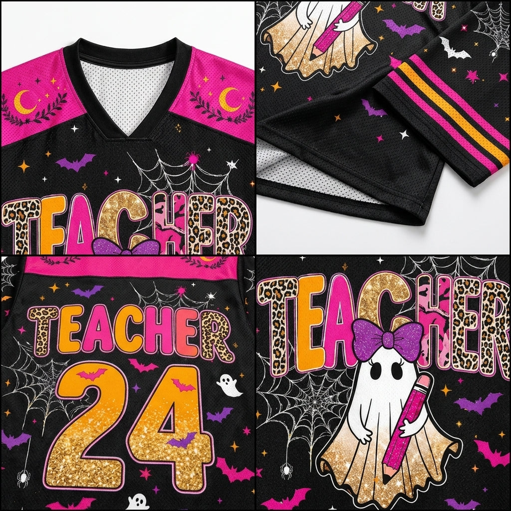 Chaotic Club Preppy School Staff: Teacher, Para Hallowwen Boo Mesh Jersey