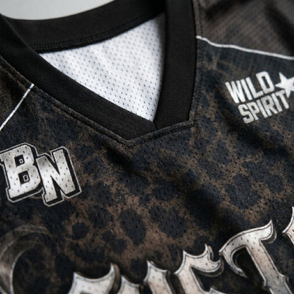 ChaoticClub Vintage Leopard Personalized Mesh Jersey