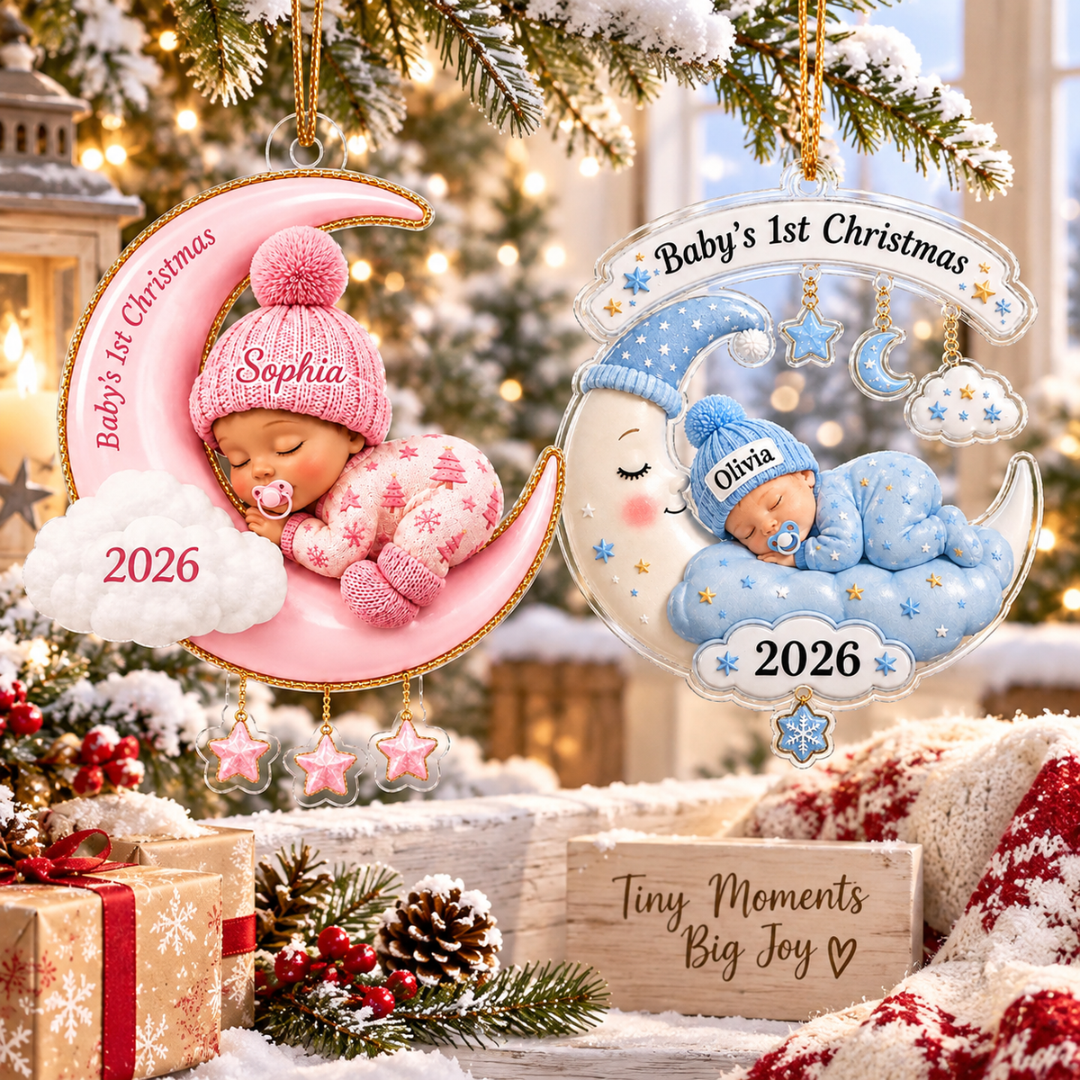 Chaotic Club Personalized Baby's First Christmas Ornament