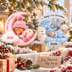 Chaotic Club Personalized Baby's First Christmas Ornament