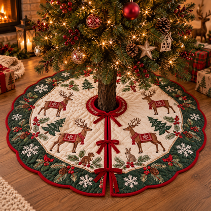 Chaotic Club Christmas Tree Skirt Quilt