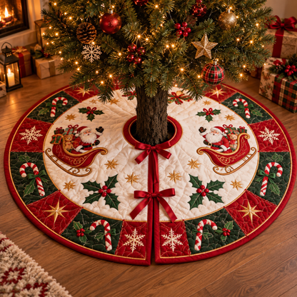 Chaotic Club Christmas Tree Skirt Quilt