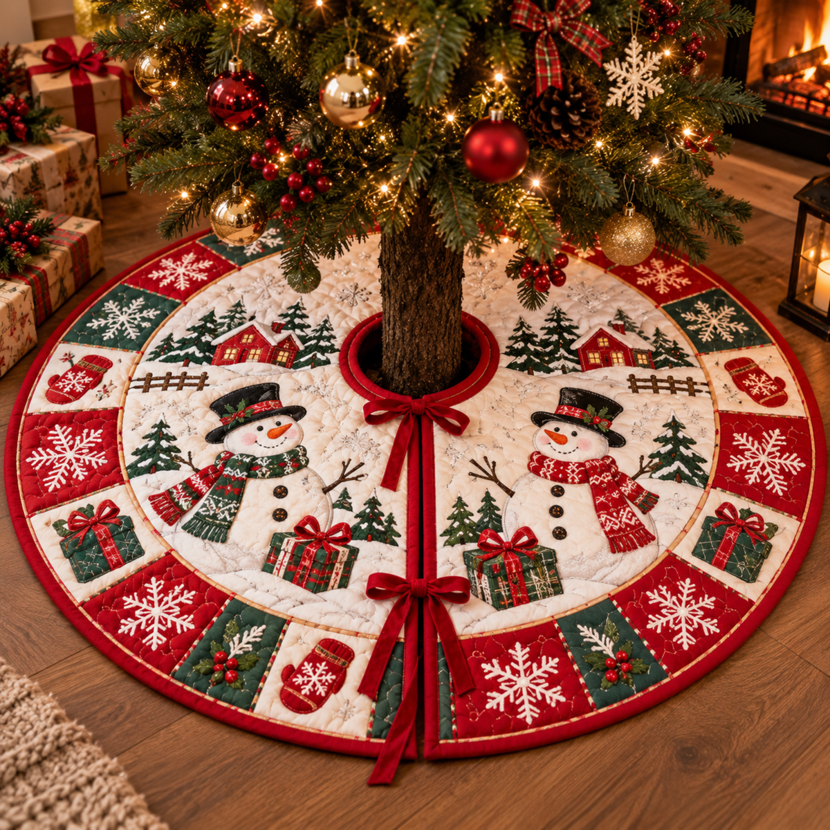 Chaotic Club Christmas Tree Skirt Quilt