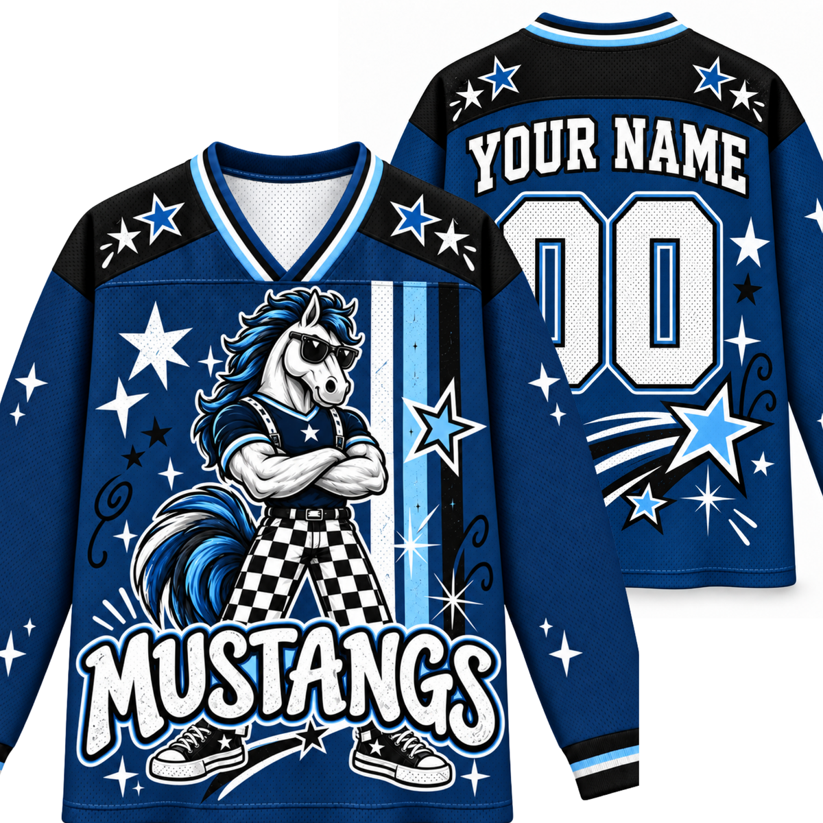 Chaotic Club Cool Mascot Game Day Long Sleeve Jersey