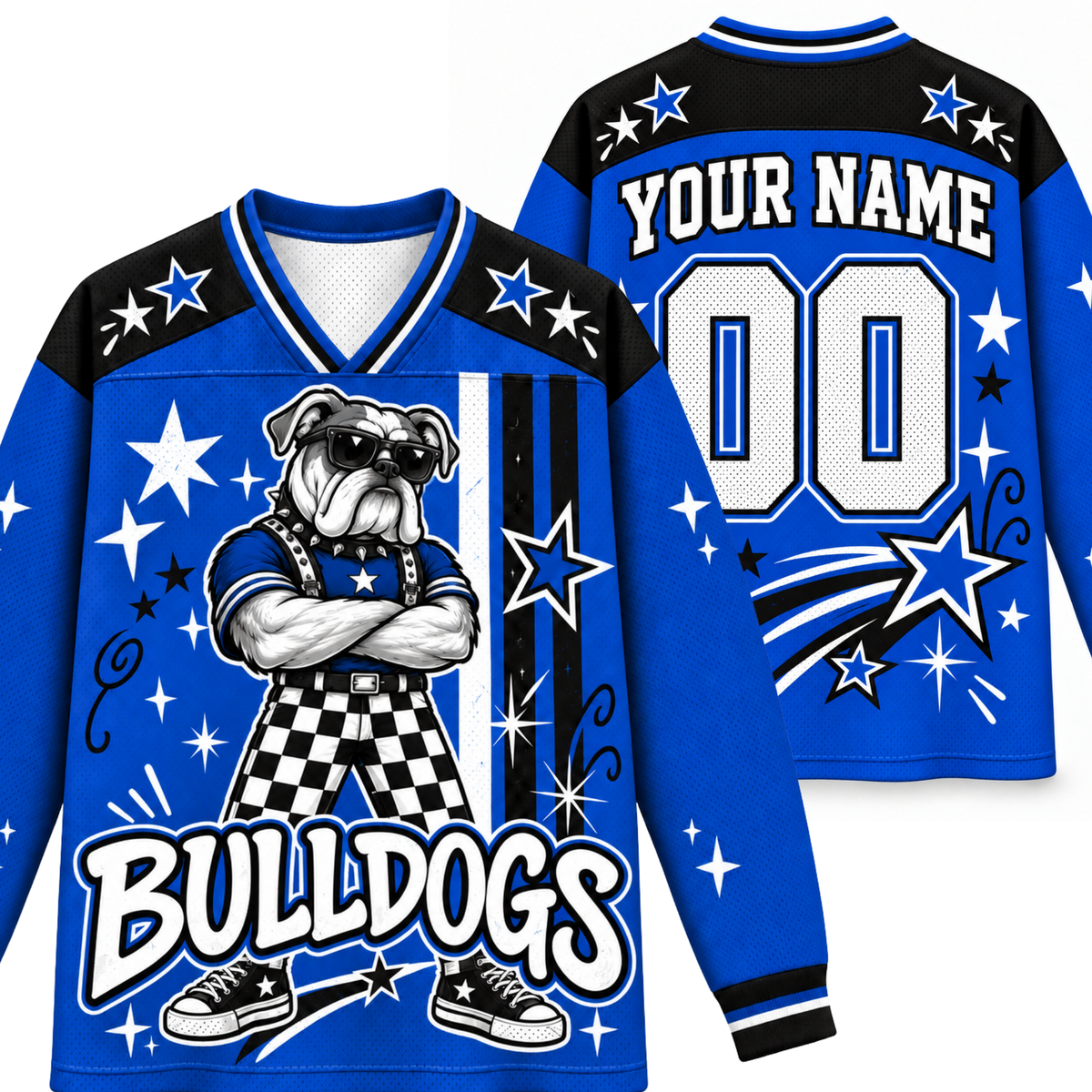 Chaotic Club Cool Mascot Game Day Long Sleeve Jersey