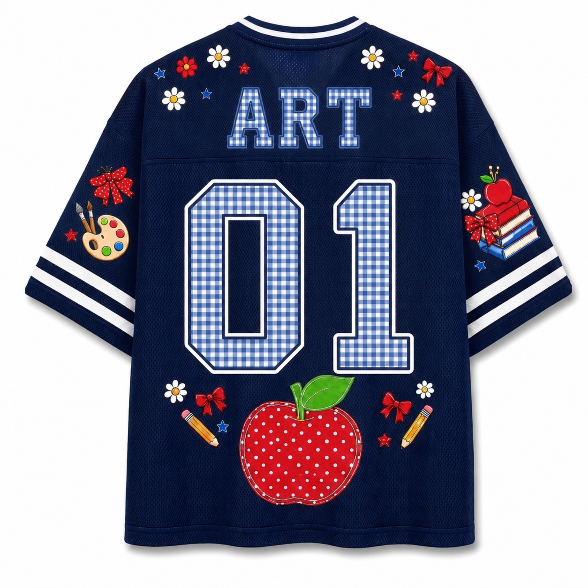 Back view of the customizable Chaotic Club jersey showcasing 'ART' titl