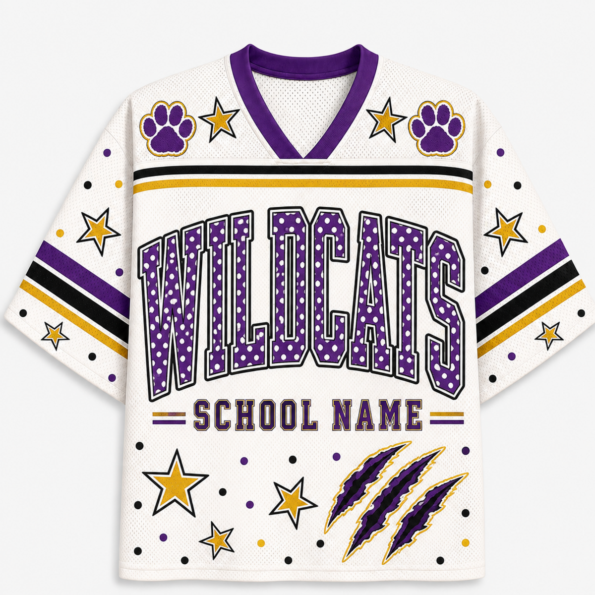 Chaotic Club Team Mascot Polka Dots Sports Mesh Jersey