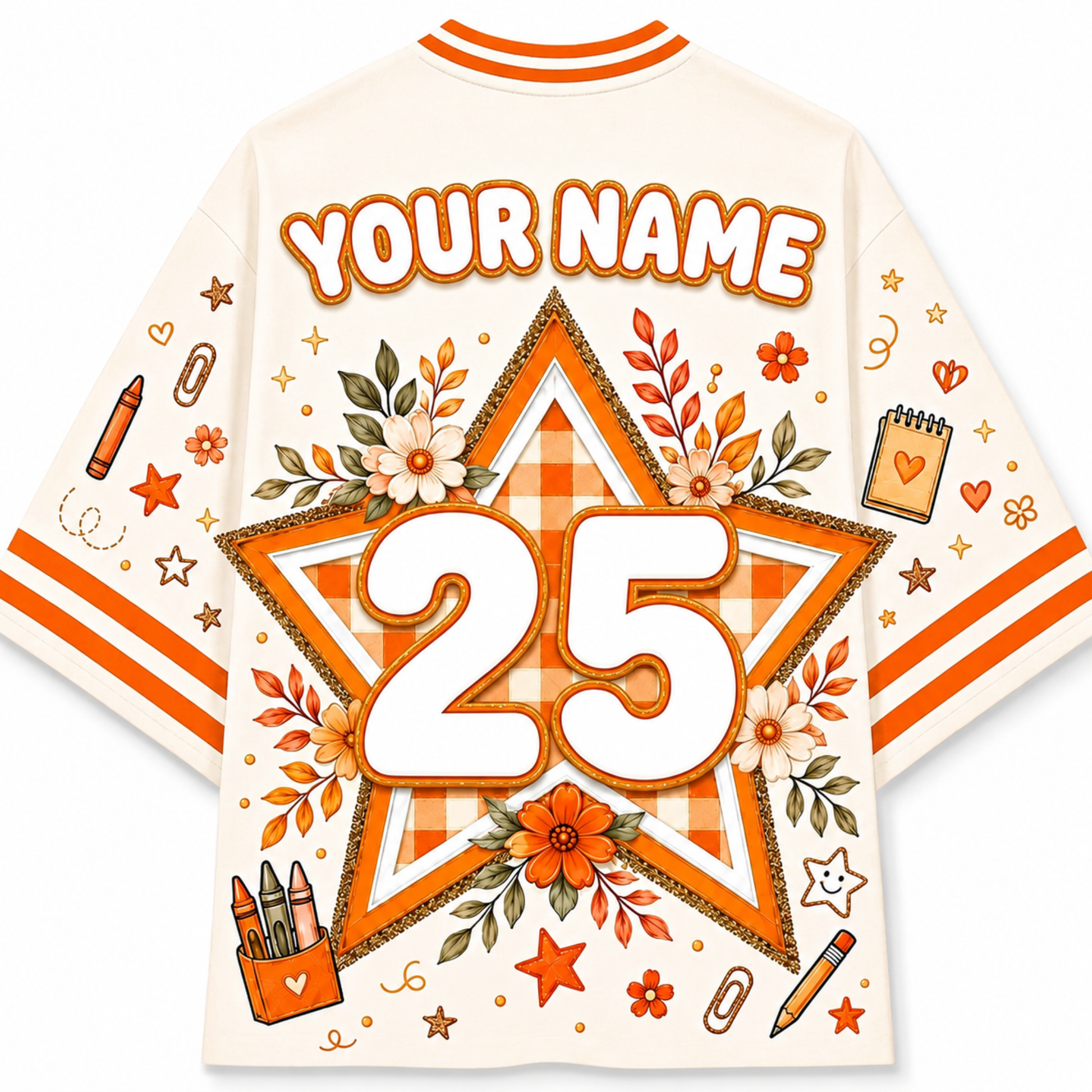 Chaotic Club Fall Back To School Mesh Jersey - personalized star graphic with custom name and number