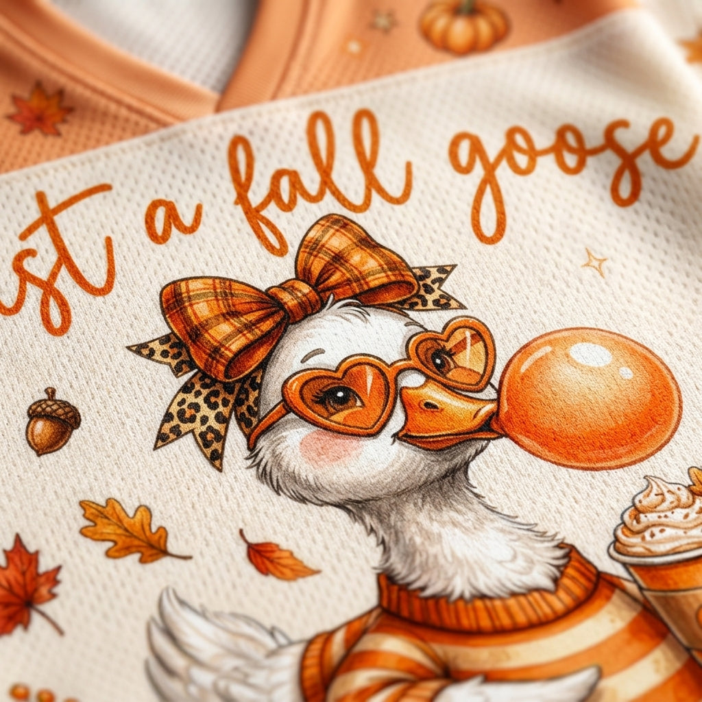 Chaotic Club Funny Cozy Goose Bubblegum Autumn Mesh Jersey - real photo of collar and sleeve detail