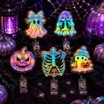 Chaotic Club Holographic Iridescent Halloween Retractable Badge Reel